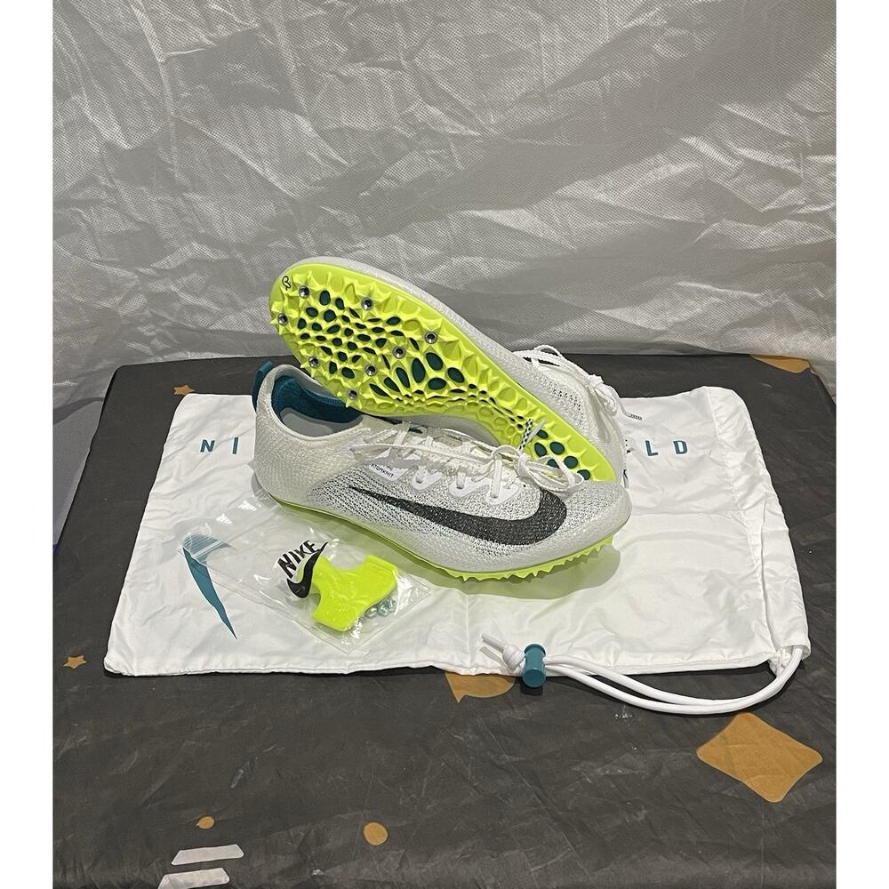 New Men’s 8 Nike Zoom Superfly Elite 2 White Bright Spruce FZ9662-100